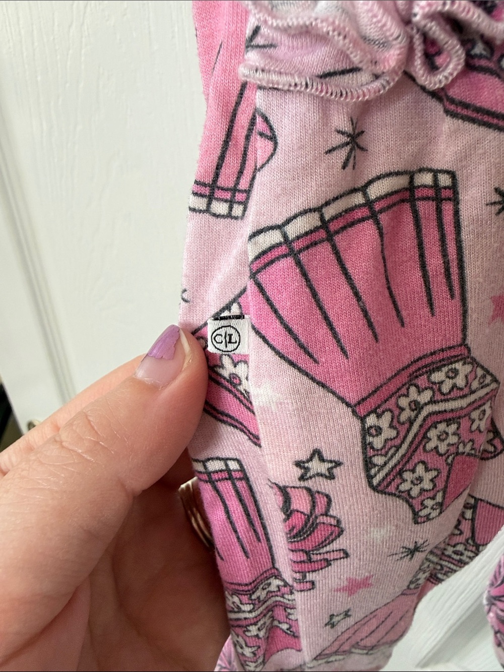 Caden Lane Pink Cheer Ruffle Double Zip Footie - Picture 8 of 10